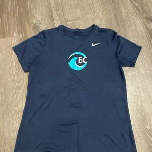 Nike Dark Blue Tee with Wave Logo